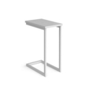 Buddy laptop table with white frame and oblong top - white