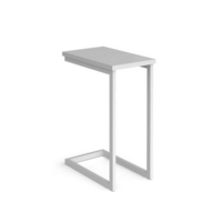 Buddy laptop table with white frame and oblong top - white