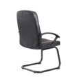 Cavalier executive visitors chair - black leather faced