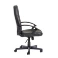 Cavalier high back managers chair - black leather faced