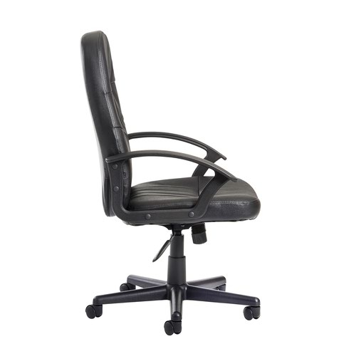 Cavalier high back managers chair - black leather faced