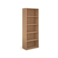 Contract bookcase 2030mm high with 4 shelves - beech