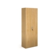 Contract double door cupboard 2030mm high with 4 shelves - oak