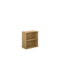 Contract bookcase 830mm high with 1 shelf - oak