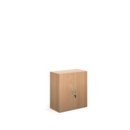 Contract double door cupboard 830mm high with 1 shelf - beech