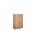 Contract double door cupboard 1230mm high with 2 shelves - beech