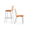 Fundamental dining chair in beech with chrome frame