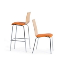 Fundamental dining chair in beech with chrome frame