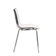 Gecko shell dining stacking chair with chrome legs - anthracite