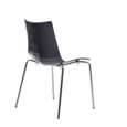 Gecko shell dining stacking chair with chrome legs - anthracite