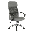 Chord high back operators chair with mesh back and headrest - grey