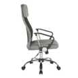Chord high back operators chair with mesh back and headrest - grey
