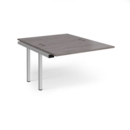 Connex add on units back to back 1200mm x 1600mm - silver frame and grey oak top