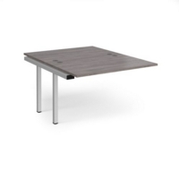 Connex add on units back to back 1200mm x 1600mm - silver frame and grey oak top