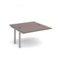 Connex add on units back to back 1200mm x 1600mm - silver frame and walnut top