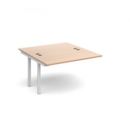 Connex add on units back to back 1200mm x 1600mm - white frame and beech top