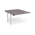Connex add on units back to back 1200mm x 1600mm - white frame and grey oak top