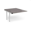 Connex add on units back to back 1200mm x 1600mm - white frame and grey oak top