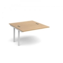 Connex add on units back to back 1200mm x 1600mm - white frame and oak top