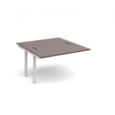 Connex add on units back to back 1200mm x 1600mm - white frame and walnut top