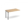 Connex add on unit single 1200mm x 800mm - silver frame and oak top