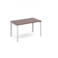Connex single desk 1200mm x 800mm - white frame and walnut top