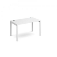 Connex single desk 1200mm x 800mm - white frame and white top
