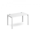 Connex single desk 1200mm x 800mm - white frame and white top