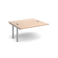 Connex add on units back to back 1400mm x 1600mm - silver frame and beech top