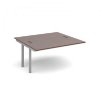 Connex add on units back to back 1400mm x 1600mm - silver frame and walnut top