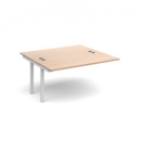 Connex add on units back to back 1400mm x 1600mm - white frame and beech top