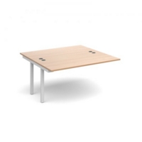 Connex add on units back to back 1400mm x 1600mm - white frame and beech top