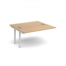 Connex add on units back to back 1400mm x 1600mm - white frame and oak top