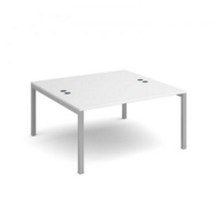 Connex starter units back to back 1400mm x 1600mm - silver frame and white top