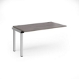Connex add on unit single 1400mm x 800mm - silver frame and grey oak top