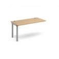 Connex add on unit single 1400mm x 800mm - silver frame and oak top