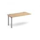 Connex add on unit single 1400mm x 800mm - silver frame and oak top