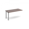 Connex add on unit single 1400mm x 800mm - silver frame and walnut top