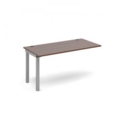 Connex add on unit single 1400mm x 800mm - silver frame and walnut top
