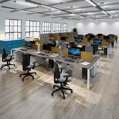 Connex add on unit single 1400mm x 800mm - silver frame and white top