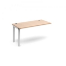 Connex add on unit single 1400mm x 800mm - white frame and beech top