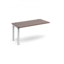 Connex add on unit single 1400mm x 800mm - white frame and walnut top