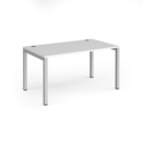 Connex starter unit single 1400mm x 800mm - silver frame and white top