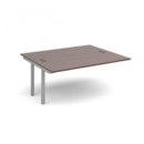 Connex add on units back to back 1600mm x 1600mm - silver frame and walnut top