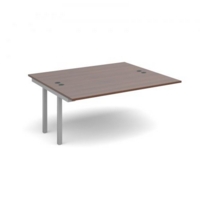 Connex add on units back to back 1600mm x 1600mm - silver frame and walnut top