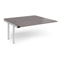 Connex add on units back to back 1600mm x 1600mm - white frame and grey oak top