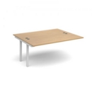 Connex add on units back to back 1600mm x 1600mm - white frame and oak top