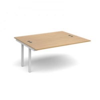 Connex add on units back to back 1600mm x 1600mm - white frame and oak top