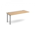 Connex add on unit single 1600mm x 800mm - silver frame and oak top