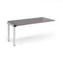 Connex add on unit single 1600mm x 800mm - white frame and grey oak top